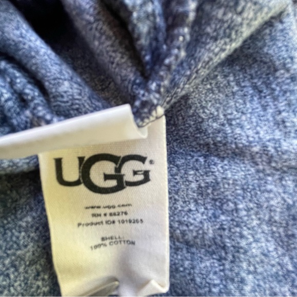UGG Women's Blue/Gray Long Sleeve Cozy Shirt Soft Size Large 100% Cotton - Picture 6 of 8